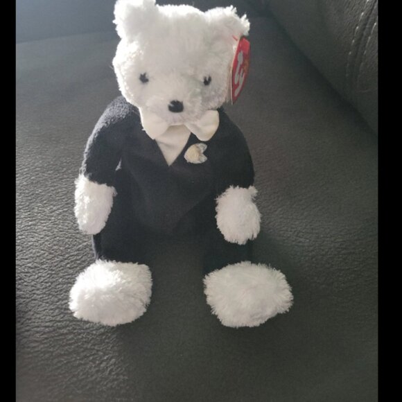 TY 2002 Bride and Groom Beanie Baby Bears; ORIGINAL - - Picture 5 of 8